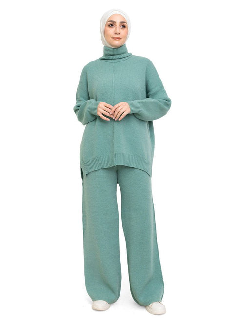 Mint Green Knit Suit - Khotwh